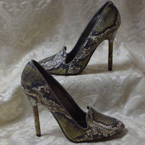 Worthington Snakeskin Heels Shoes Size 8 - Picture 5 of 11